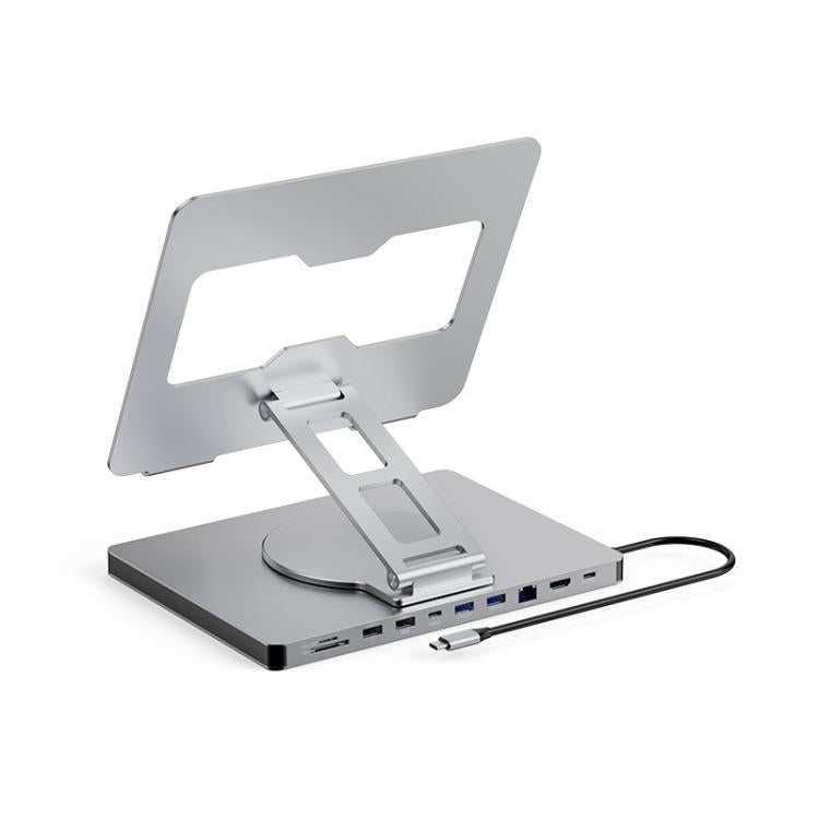 Blueendless 4K/60Hz Multifunctional Docking Station Tablet Holder, Spec: 10-in-1 Ethernet Port Rotating