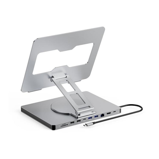 Blueendless 4K/60Hz Multifunctional Docking Station Tablet Holder, Spec: 10-in-1 Ethernet Port Rotating