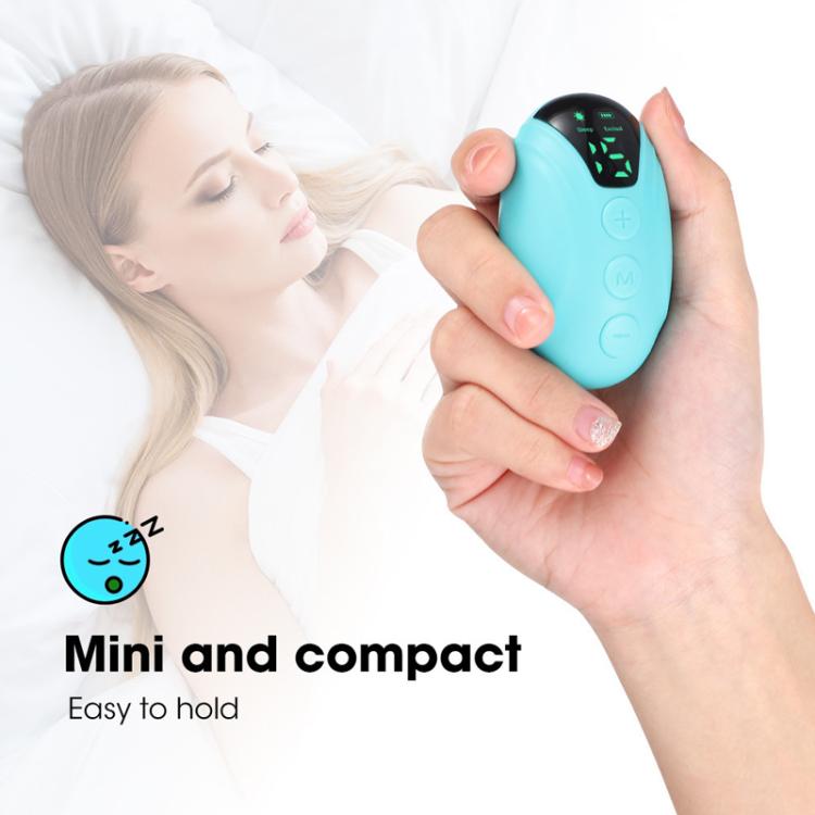 Smart Handheld Sleep Instrument Microcurrent Relief Insomnia Anxiety Therapy Portable Fast Sleeping Massager(Emerald)