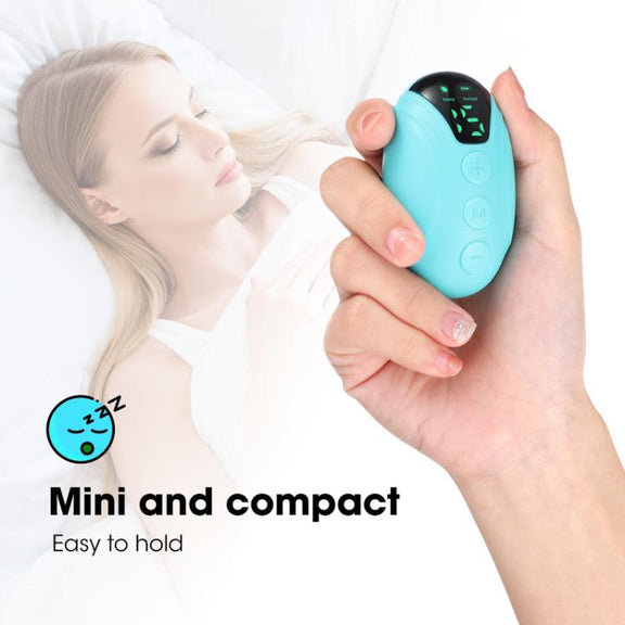 Smart Handheld Sleep Instrument Microcurrent Relief Insomnia Anxiety Therapy Portable Fast Sleeping Massager(Emerald)
