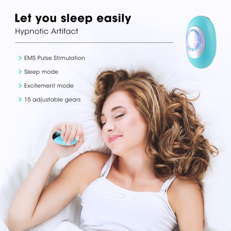 Smart Handheld Sleep Instrument Microcurrent Relief Insomnia Anxiety Therapy Portable Fast Sleeping Massager(Emerald)