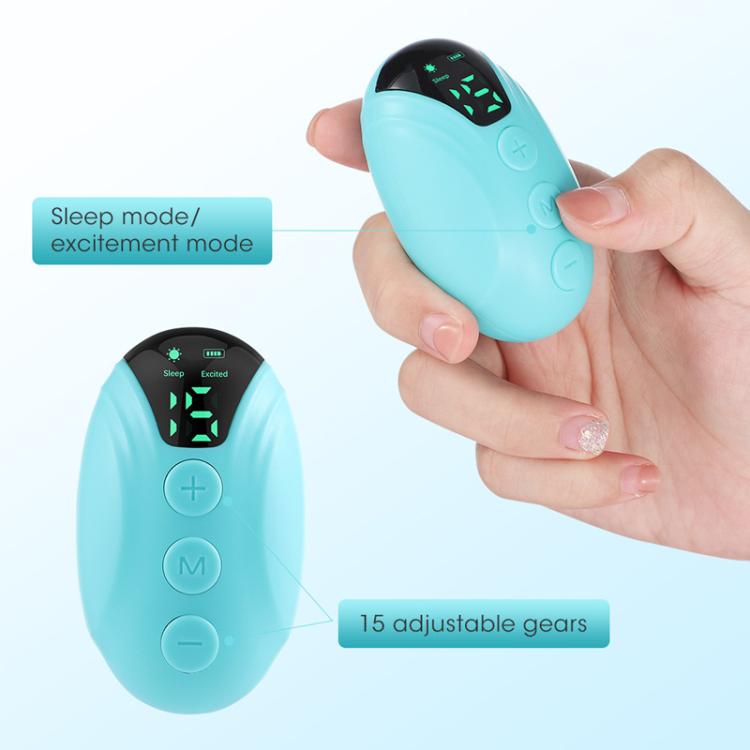 Smart Handheld Sleep Instrument Microcurrent Relief Insomnia Anxiety Therapy Portable Fast Sleeping Massager(Emerald)