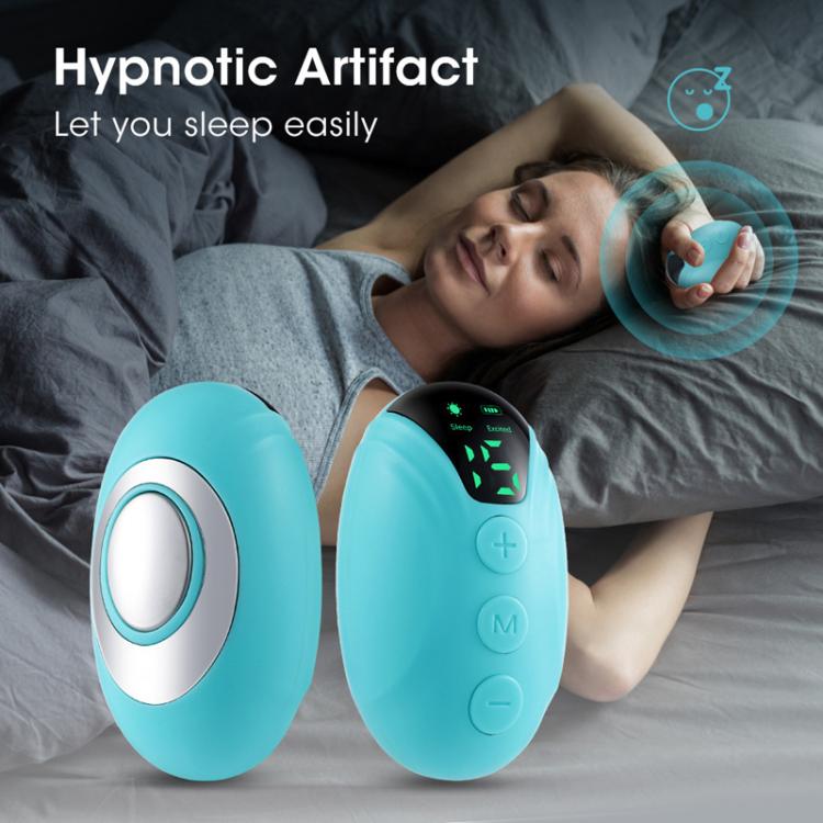 Smart Handheld Sleep Instrument Microcurrent Relief Insomnia Anxiety Therapy Portable Fast Sleeping Massager(Black)