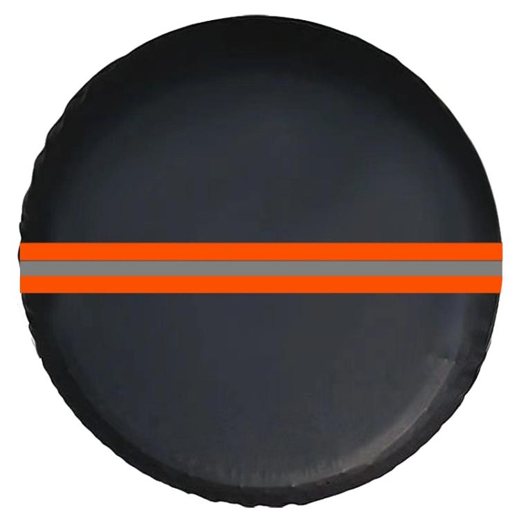 14inch Thickened Imitation Leather Car Tire Protector Spare Tire Cover With Reflective Stripes(FG-2 Red)
