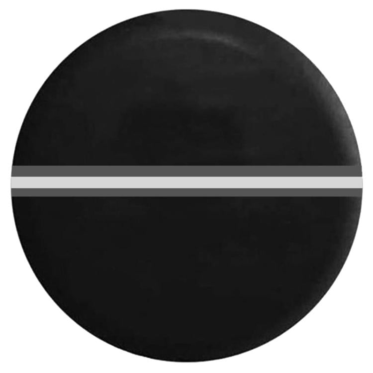 16inch Thickened Imitation Leather Car Tire Protector Spare Tire Cover With Reflective Stripes(FG-1 Gray)