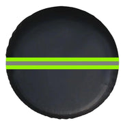 16inch Thickened Imitation Leather Car Tire Protector Spare Tire Cover With Reflective Stripes(FG-3 Green)