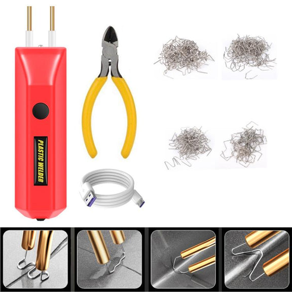 Lithium Plastic Welding Machine Rechargeable Cordless Car Bumper Plastic Repair Welder Parts Repair Tool, Spec: Red Paper Boxed