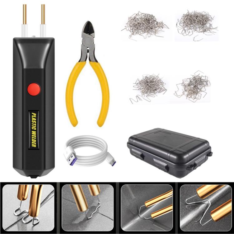 Lithium Plastic Welding Machine Rechargeable Cordless Car Bumper Plastic Repair Welder Parts Repair Tool, Spec: Black Plastic Boxed