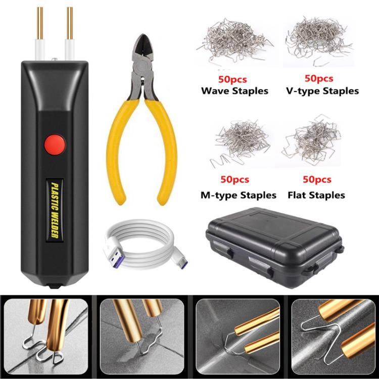 Lithium Plastic Welding Machine Rechargeable Cordless Car Bumper Plastic Repair Welder Parts Repair Tool, Spec: Red Plastic Boxed