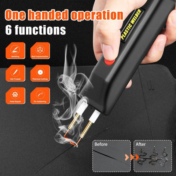 Lithium Plastic Welding Machine Rechargeable Cordless Car Bumper Plastic Repair Welder Parts Repair Tool, Spec: Red Plastic Boxed