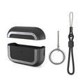 For AirPods Pro 2 AhaStyle JY09 Dual Lanyard Case TPU+Aluminum Personalized Case(Black) - free shipping - PMC TechLife - Order now!