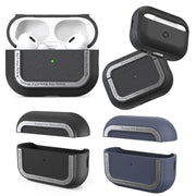 For AirPods Pro 2 AhaStyle JY09 Dual Lanyard Case TPU+Aluminum Personalized Case(Dark Blue)