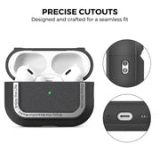 For AirPods Pro 2 AhaStyle JY09 Dual Lanyard Case TPU+Aluminum Personalized Case(Dark Blue)