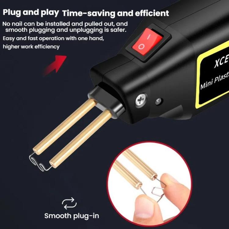 Car Bumper Welding Plastic Welding Tools Welding Wire Patch Nail Hot Stapler Repair Welder, Plug: AU Plug