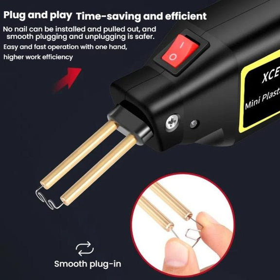 Car Bumper Welding Plastic Welding Tools Welding Wire Patch Nail Hot Stapler Repair Welder, Plug: AU Plug