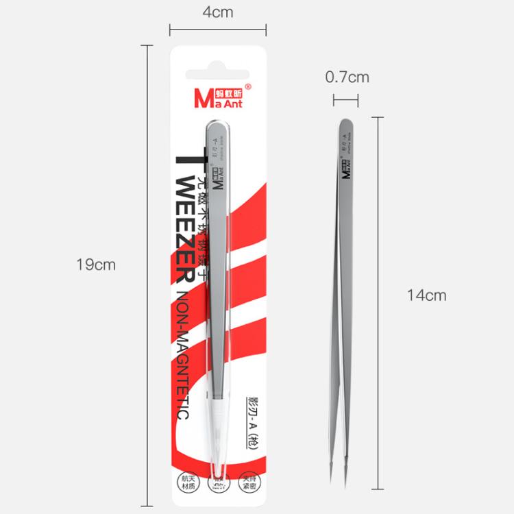 MaAnt Hand-Polished Non-Magnetic Stainless Steel Tweezers(K)