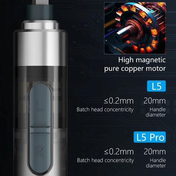 MaAnt L5Pro With 24 Batches Multi-Function Small Electric Screwdriver Set For Mobile Phone Repair