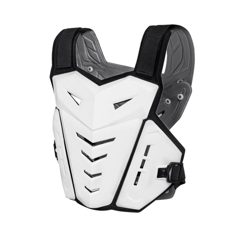 SULAITE Motocross Armor Vest Motorcycle Rider Chest Protection Equipment Racing Anti-Fall Armor Protector, Size: Uniform(White)