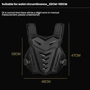 SULAITE Motocross Armor Vest Motorcycle Rider Chest Protection Equipment Racing Anti-Fall Armor Protector, Size: Uniform(Black)