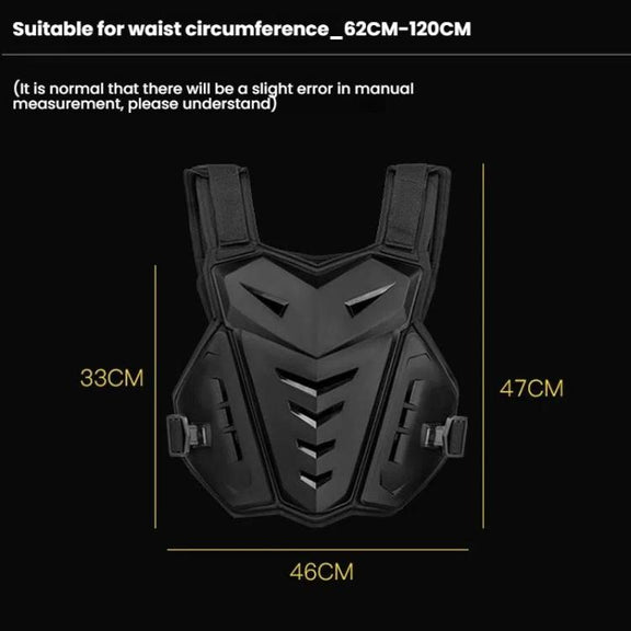 SULAITE Motocross Armor Vest Motorcycle Rider Chest Protection Equipment Racing Anti-Fall Armor Protector, Size: Uniform(Black)