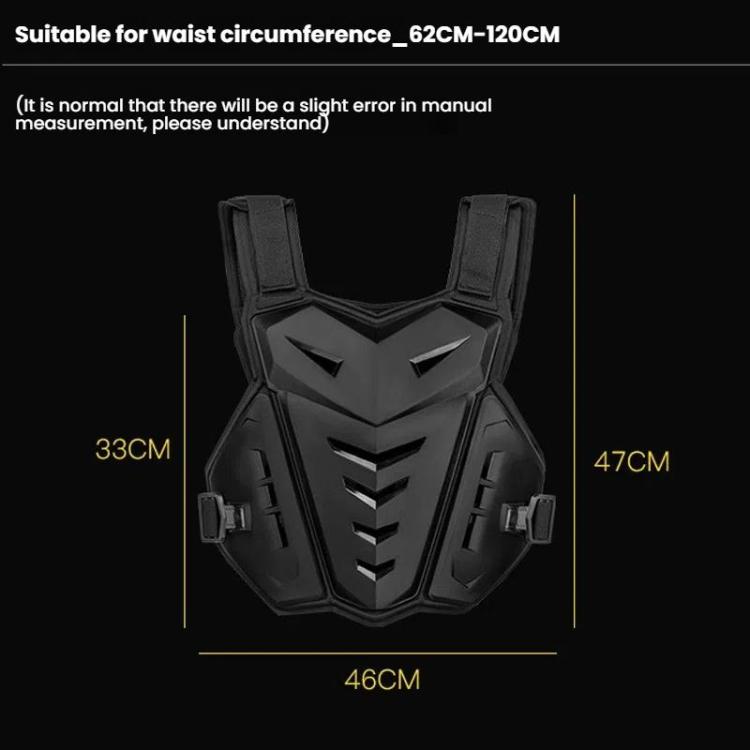 SULAITE Motocross Armor Vest Motorcycle Rider Chest Protection Equipment Racing Anti-Fall Armor Protector, Size: Uniform(Black)