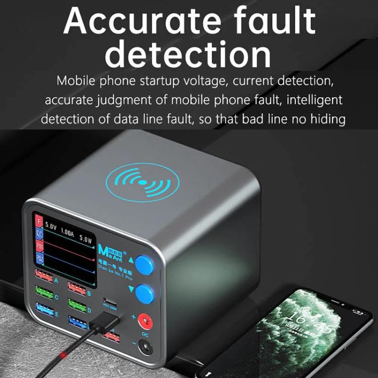MaAnt DianBa No.1 Pro Multi-port Charger 9-ports With Digital Display Power Wireless Charger EU Plug