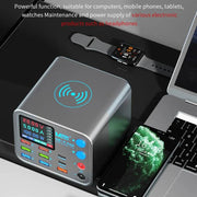 MaAnt DianBa No.1 Pro Multi-port Charger 9-ports With Digital Display Power Wireless Charger EU Plug