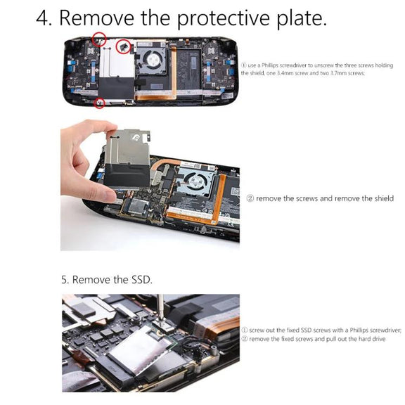 For Steam Deck Game Console SSD Copper Heat Sink M.2 2230 NVMe Radiator Pad, Spec: Set A