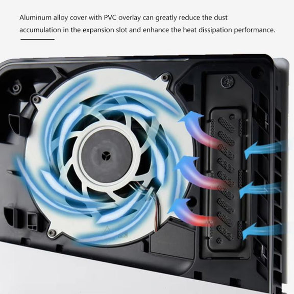 For PS5 Slim / PS5 Pro M.2 SSD Heatsink Dust Cover Expansion Slot Radiator(Green)