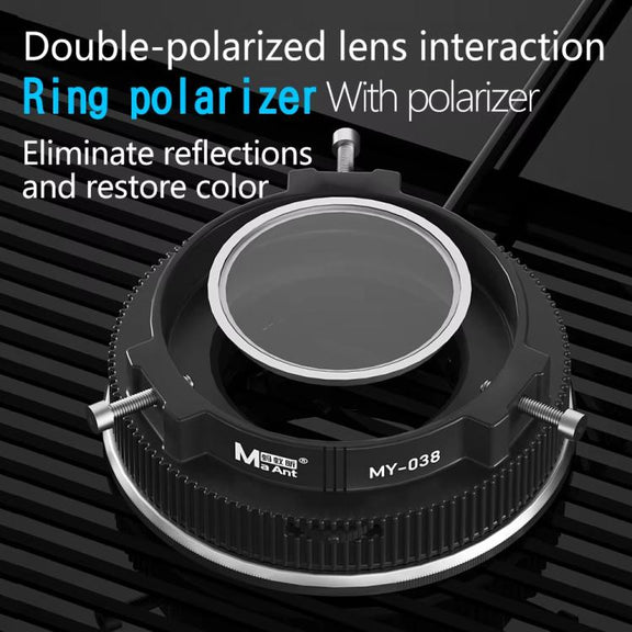 MaAnt MY-038 Cell Phone Repair Microscope Ring Polarized LED Light Source Lamps 96 Beads Anti-Glare Fill Lights