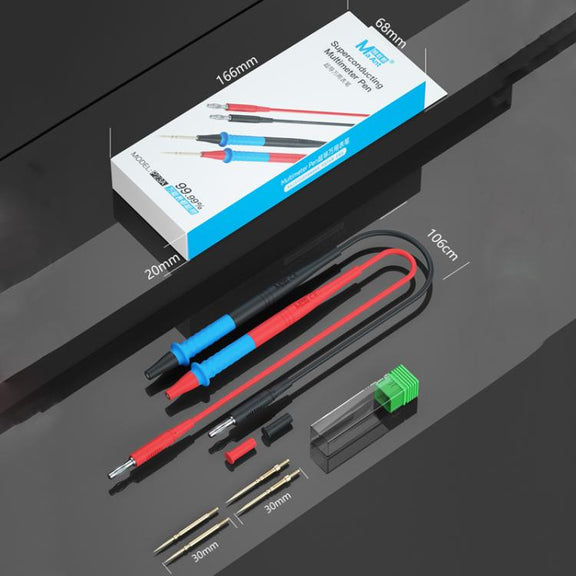 MaAnt P23A Multimeter Pens Pointed Silicone Cord Frostproof Detachable Stainless Steel Test Pen Accessories