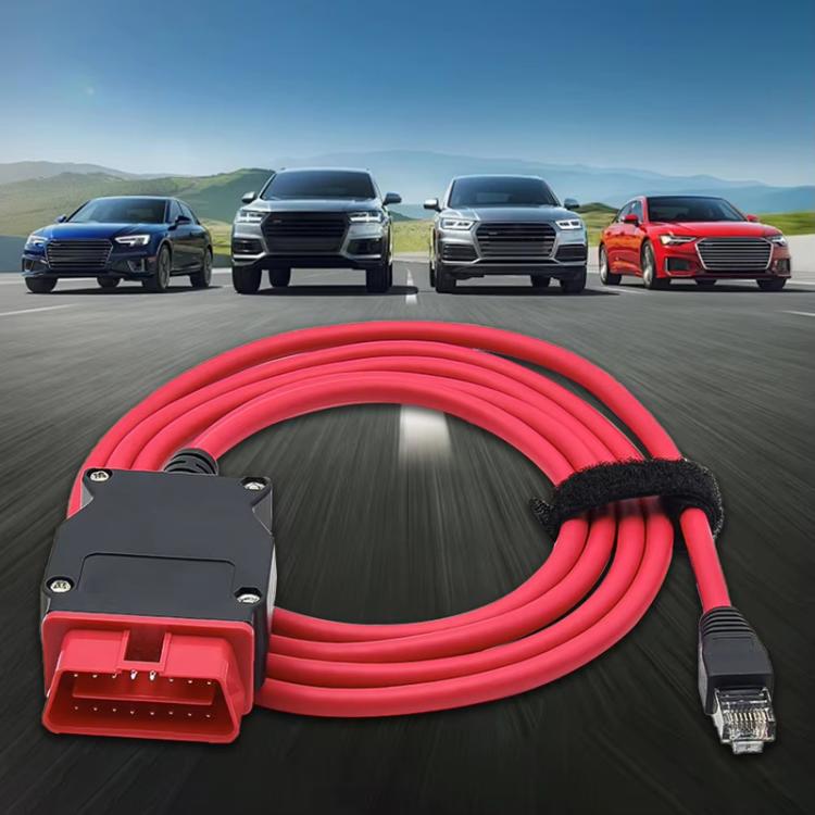 DOIP ENET Cable VAG DoIP Cable For Volkswagen / Audi MQB EVO, MLB, MEB Platform, For Odis-E V12.1.1(With CD)