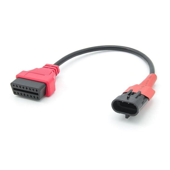 For SYM SANYANG Motorcycle OBD Cable 3Pin To OBD2 16Pin Diagnostic Adapter Scanner Extension Cable
