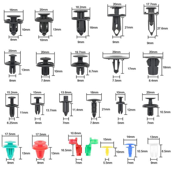 680pcs /Set Car Retainer Clips Fasteners Remover Kit Automotive Clips Set