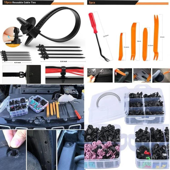 680pcs /Set Car Retainer Clips Fasteners Remover Kit Automotive Clips Set