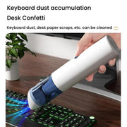 Portable Wireless Car Vacuum Cleaner Small Chargeable Handheld Wet / Dry Large Suction Household Vacuum Cleaner(White)