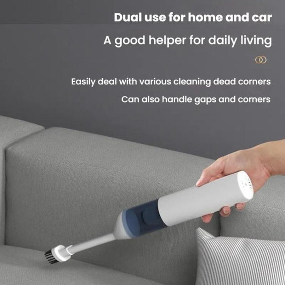 Portable Wireless Car Vacuum Cleaner Small Chargeable Handheld Wet / Dry Large Suction Household Vacuum Cleaner(White)