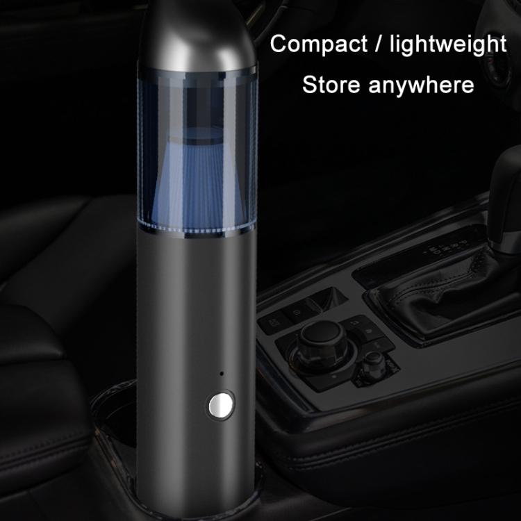 Portable Wireless Car Vacuum Cleaner Small Chargeable Handheld Wet / Dry Large Suction Household Vacuum Cleaner(White)