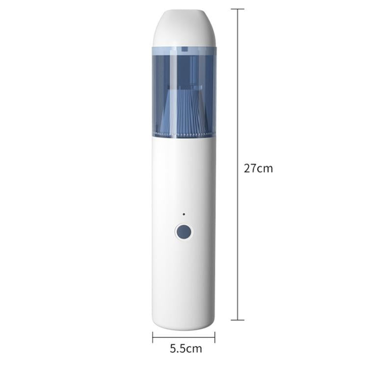 Portable Wireless Car Vacuum Cleaner Small Chargeable Handheld Wet / Dry Large Suction Household Vacuum Cleaner(White)