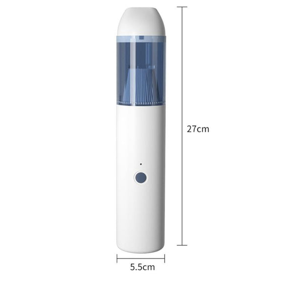 Portable Wireless Car Vacuum Cleaner Small Chargeable Handheld Wet / Dry Large Suction Household Vacuum Cleaner(White)