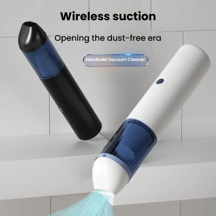 Portable Wireless Car Vacuum Cleaner Small Chargeable Handheld Wet / Dry Large Suction Household Vacuum Cleaner(White)