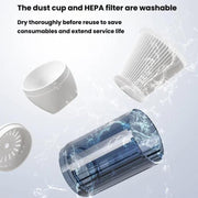 Portable Wireless Car Vacuum Cleaner Small Chargeable Handheld Wet / Dry Large Suction Household Vacuum Cleaner(White)