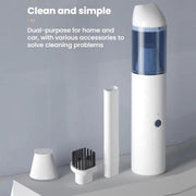 Portable Wireless Car Vacuum Cleaner Small Chargeable Handheld Wet / Dry Large Suction Household Vacuum Cleaner(White)