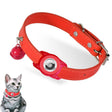 For AirTag Tracker Waterproof Protection Case Pet Leather Collar Anti Lost Cat Locator Collar(Red) - Pet Series by PMc TechLife | Online Shopping South Africa | PMc TechLife | Buy Now Pay Later Mobicred