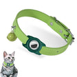 For AirTag Tracker Waterproof Protection Case Pet Leather Collar Anti Lost Cat Locator Collar(Green) - Pet Series by PMc TechLife | Online Shopping South Africa | PMc TechLife | Buy Now Pay Later Mobicred