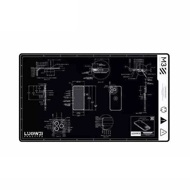 LUOWEI M3 27 inch Cell Phone Computer Repair Workbench Heat Insulation Mat High Temperature Resistant Odorless Silicone Mat