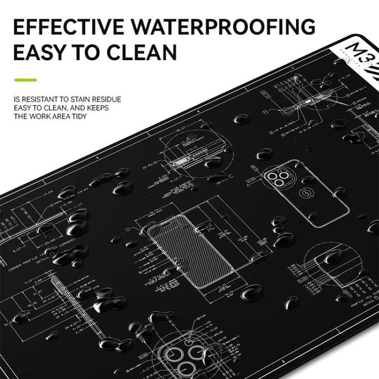 LUOWEI M3 27 inch Cell Phone Computer Repair Workbench Heat Insulation Mat High Temperature Resistant Odorless Silicone Mat