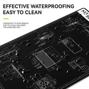 LUOWEI M3 27 inch Cell Phone Computer Repair Workbench Heat Insulation Mat High Temperature Resistant Odorless Silicone Mat
