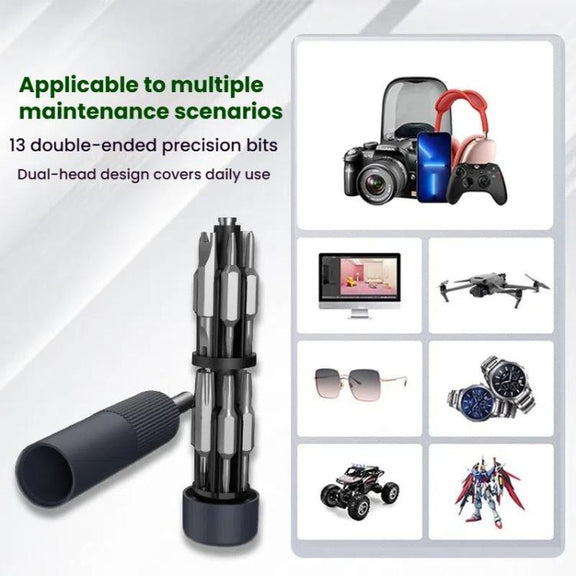 27 In 1 Dual Bits Precision Screwdriver Tool Kit Mini Mobile Phone Computer Eyeglasses Repair Tool(ABS Shell)