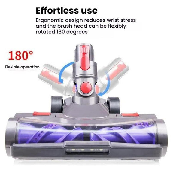 For Dyson V7 V8 V10 V11 V15 Vacuum Cleaner Double Roller Direct Drive Brush Head with LED Light(A5)